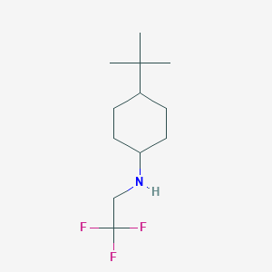 molecular formula C12H22F3N B1462473 4-tert-butyl-N-(2,2,2-trifluoroethyl)cyclohexan-1-amine CAS No. 1036512-48-7
