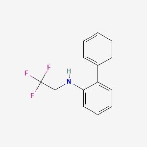 molecular formula C14H12F3N B1462475 2-phenyl-N-(2,2,2-trifluoroethyl)aniline CAS No. 1041518-74-4