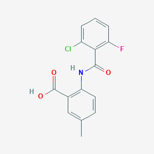 molecular formula C15H11ClFNO3 B1462476 2-(2-氯-6-氟苯甲酰胺基)-5-甲基苯甲酸 CAS No. 1040341-62-5