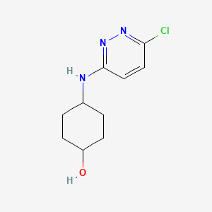 molecular formula C10H14ClN3O B1462477 4-((6-Chloropyridazin-3-yl)amino)cyclohexan-1-ol CAS No. 1041579-32-1