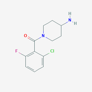 molecular formula C12H14ClFN2O B1462478 1-(2-Chloro-6-fluorobenzoyl)piperidin-4-amine CAS No. 1018662-04-8