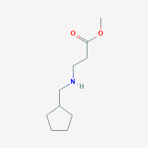 molecular formula C10H19NO2 B1462481 Methyl 3-[(cyclopentylmethyl)amino]propanoate CAS No. 1096892-78-2