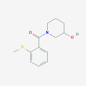 molecular formula C13H17NO2S B1462484 1-[2-(Methylsulfanyl)benzoyl]piperidin-3-ol CAS No. 1157068-54-6