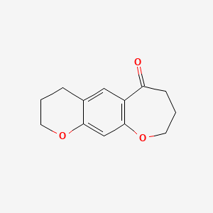 2H-Pyrano[3,2-h][1]benzoxepin-6(7H)-one, 3,4,8,9-tetrahydro-