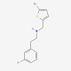 molecular formula C13H13BrFNS B1462488 (5-Bromothiophen-2-ylmethyl)-[2-(3-fluorophenyl)-ethyl]-amine CAS No. 1007579-04-5