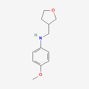molecular formula C12H17NO2 B1462490 N-(4-Methoxyphenyl)-N-(tetrahydro-3-furanylmethyl)amine CAS No. 927802-77-5