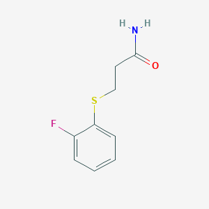 molecular formula C9H10FNOS B1462492 3-[(2-Fluorophenyl)sulfanyl]propanamide CAS No. 1097789-62-2
