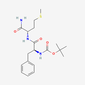 molecular formula C19H29N3O4S B14624946 N-(tert-Butoxycarbonyl)-L-phenylalanyl-L-methioninamide CAS No. 56063-15-1