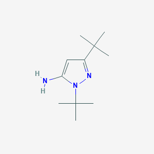 molecular formula C11H21N3 B1462495 1,3-二叔丁基-1H-吡唑-5-胺 CAS No. 787552-38-9
