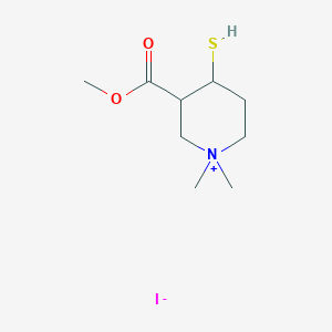 molecular formula C9H18INO2S B14624958 3-(Methoxycarbonyl)-1,1-dimethyl-4-sulfanylpiperidin-1-ium iodide CAS No. 59097-23-3