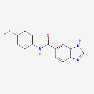 molecular formula C14H17N3O2 B1462496 N-(4-hydroxycyclohexyl)-1H-1,3-benzodiazole-5-carboxamide CAS No. 1156718-92-1