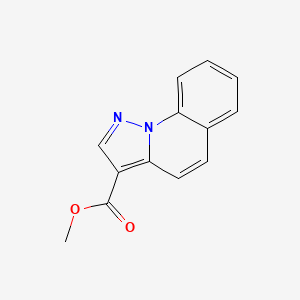 molecular formula C13H10N2O2 B14624975 Methyl pyrazolo[1,5-a]quinoline-3-carboxylate CAS No. 55734-86-6