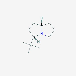 molecular formula C11H21N B14624982 (3S,7aS)-3-tert-Butylhexahydro-1H-pyrrolizine CAS No. 57162-36-4