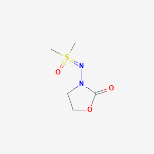 3-{[Dimethyl(oxo)-lambda~6~-sulfanylidene]amino}-1,3-oxazolidin-2-one