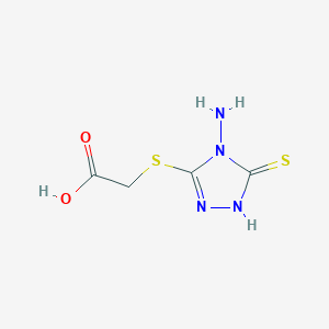 [(4-Amino-5-sulfanylidene-4,5-dihydro-1H-1,2,4-triazol-3-yl)sulfanyl]acetic acid