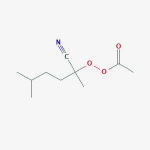 molecular formula C10H17NO3 B14624998 2-Cyano-5-methylhexan-2-yl ethaneperoxoate CAS No. 58422-63-2