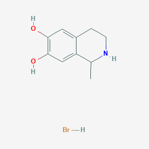 molecular formula C10H14BrNO2 B014625 1-甲基-1,2,3,4-四氢异喹啉-6,7-二醇盐酸盐 CAS No. 59709-57-8