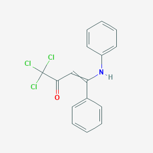 molecular formula C16H12Cl3NO B14625002 4-Anilino-1,1,1-trichloro-4-phenylbut-3-en-2-one CAS No. 59046-04-7