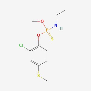 Ethyl phosphoramidothioic acid O-(2-chloro-4-(methylthio)phenyl) O-methyl ester