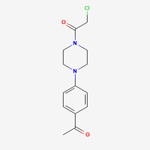 molecular formula C14H17ClN2O2 B1462515 1-[4-(4-Acetylphenyl)piperazin-1-yl]-2-chloroethanone CAS No. 1098346-62-3