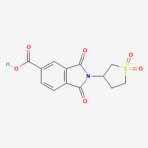 molecular formula C13H11NO6S B1462518 2-(1,1-dioxidotetrahydrothiophen-3-yl)-1,3-dioxo-2,3-dihydro-1H-isoindole-5-carboxylic acid CAS No. 1097046-53-1