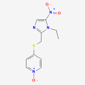 4-{[(1-Ethyl-5-nitro-1H-imidazol-2-yl)methyl]sulfanyl}-1-oxo-1lambda~5~-pyridine