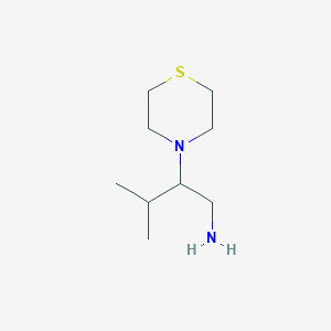 molecular formula C9H20N2S B1462524 3-Methyl-2-(thiomorpholin-4-yl)butan-1-amine CAS No. 1042780-82-4