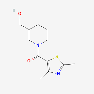 molecular formula C12H18N2O2S B1462528 [1-(2,4-Dimethyl-1,3-thiazole-5-carbonyl)piperidin-3-yl]methanol CAS No. 1153236-26-0