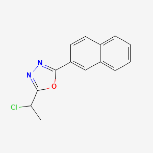 B1462531 2-(1-Chloroethyl)-5-(naphthalen-2-yl)-1,3,4-oxadiazole CAS No. 1153824-62-4