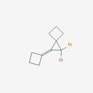 molecular formula C10H12Br2 B14625404 1,1-Dibromo-2-cyclobutylidenespiro[2.3]hexane CAS No. 55319-58-9