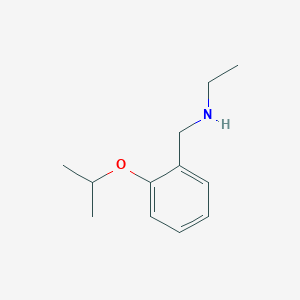 molecular formula C12H19NO B1462556 2-Isopropoxy-N-ethylbenzylamine CAS No. 1095059-59-8
