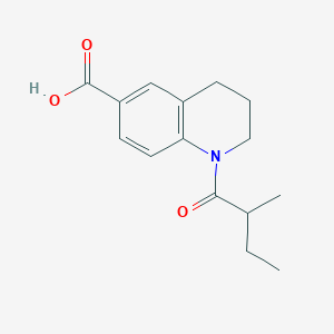 molecular formula C15H19NO3 B1462567 1-(2-Methylbutanoyl)-1,2,3,4-tetrahydroquinoline-6-carboxylic acid CAS No. 1096997-27-1