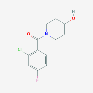molecular formula C12H13ClFNO2 B1462574 1-(2-氯-4-氟苯甲酰)哌啶-4-醇 CAS No. 1156764-68-9