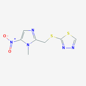 2-{[(1-Methyl-5-nitro-1H-imidazol-2-yl)methyl]sulfanyl}-1,3,4-thiadiazole