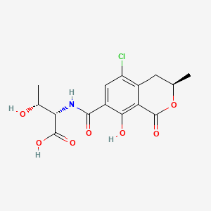 N-((5-Chloro-8-hydroxy-3-methyl-1-oxo-7-isochromanyl)carbonyl)threonine