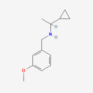B1462584 (1-Cyclopropylethyl)[(3-methoxyphenyl)methyl]amine CAS No. 1155989-28-8