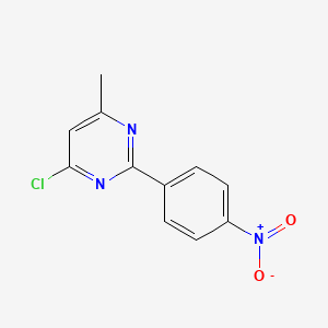 molecular formula C11H8ClN3O2 B1462588 4-氯-6-甲基-2-(4-硝基苯基)嘧啶 CAS No. 1153408-91-3
