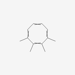 molecular formula C12H16 B14625900 1,2,3,8-Tetramethylcycloocta-1,3,5,7-tetraene CAS No. 56683-76-2