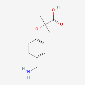 2-[4-(Aminomethyl)phenoxy]-2-methylpropanoic acid