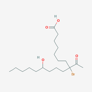 8-Acetyl-8-bromo-12-hydroxyheptadecanoic acid