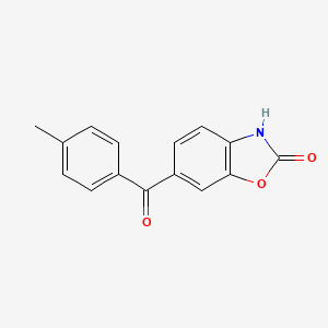 molecular formula C15H11NO3 B1462595 6-(4-甲基苯甲酰基)-2,3-二氢-1,3-苯并恶唑-2-酮 CAS No. 70735-87-4