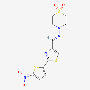 N-((2-(5-Nitro-2-thienyl)-4-thiazolyl)methylene)-4-thiomorpholinamine 1,1-dioxide