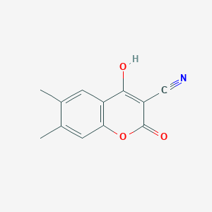 4-Hydroxy-6,7-dimethyl-2-oxo-2H-1-benzopyran-3-carbonitrile