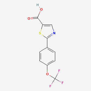 molecular formula C11H6F3NO3S B1462605 2-[4-(三氟甲氧基)苯基]噻唑-5-羧酸 CAS No. 886370-20-3