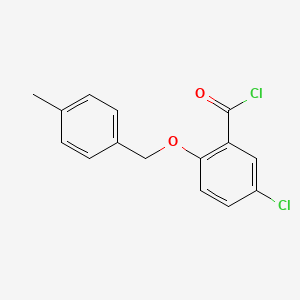 molecular formula C15H12Cl2O2 B1462613 5-Chloro-2-[(4-methylbenzyl)oxy]benzoyl chloride CAS No. 1160260-18-3