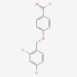 molecular formula C14H9Cl3O2 B1462614 4-[(2,4-Dichlorobenzyl)oxy]benzoyl chloride CAS No. 1160260-54-7