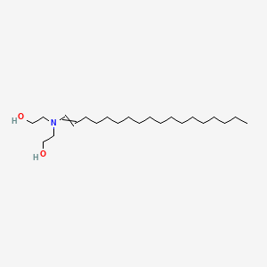 molecular formula C22H45NO2 B14626161 2,2'-[(Octadec-1-en-1-yl)azanediyl]di(ethan-1-ol) CAS No. 56958-53-3