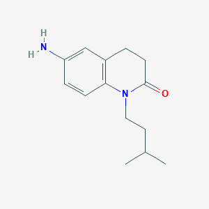 molecular formula C14H20N2O B1462621 6-amino-1-(3-methylbutyl)-3,4-dihydroquinolin-2(1H)-one CAS No. 1153514-71-6