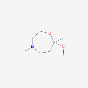 1,4-Oxazepine, hexahydro-7-methoxy-4,7-dimethyl-