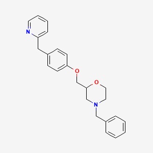 4-Benzyl-2-({4-[(pyridin-2-yl)methyl]phenoxy}methyl)morpholine